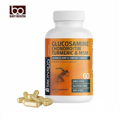 Picture of Bronson Glucosamine Chondroitin Turmeric & MSM Advanced Joint & Cartilage Formula, Supports Healthy Joints, Mobility & Cartilage - Non-GMO, 60 Capsules