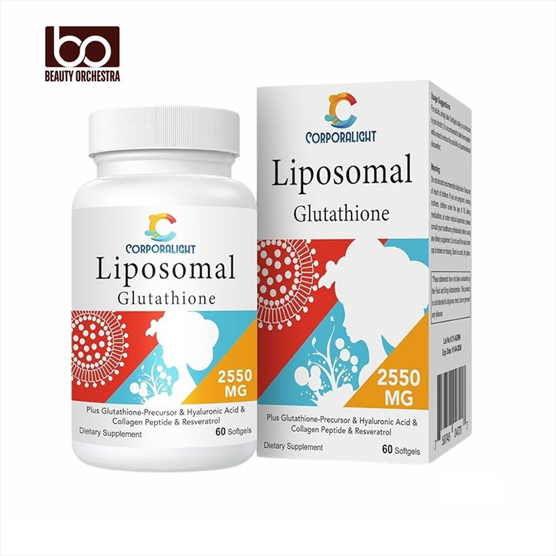 Picture of Corporalight Liposomal Glutathione 2550 MG, Made in USA, Master Antioxidant for Aging Defense, Immune System, Gluten Free & Non-GMO, 60 Softgels