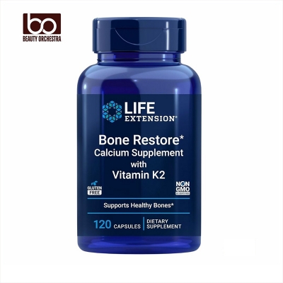 Picture of Life Extension Bone Restore + Vitamin K2 Vitamins & Minerals Maintain Bone Health & Strength - Fortifying Nutrients Calcium - 120 capsules