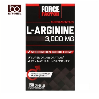 Picture of Force Factor, L-Arginine, 3,000 mg, 150 Capsules (600 mg per Capsule)