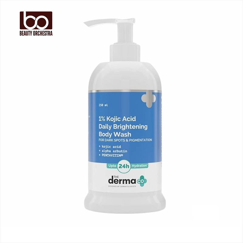 Picture of The Derma Co 1% Kojic Acid Daily Brightening Body Wash with Alpha Arbutin for Dark Spots & Pigmentation – 250ml.