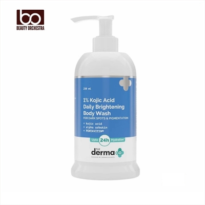 Picture of The Derma Co 1% Kojic Acid Daily Brightening Body Wash with Alpha Arbutin for Dark Spots & Pigmentation – 250ml.