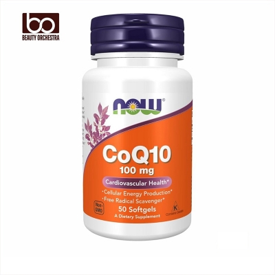 Picture of NOW CoQ10 100mg Cardiovascular Health, 50 Softgels