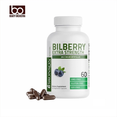 Picture of Bronson Bilberry Extra Strength Vaccinium Myrtillus, Promotes Eye Health and Supports Healthy Vision - Non-GMO, 60 Vegetarian Capsules