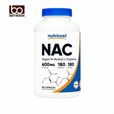 Picture of Nutricost NAC (N-Acetyl L-Cysteine) 600mg, 180 Capsules - Non-GMO, Gluten Free