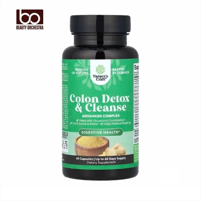 Picture of Nature's Craft Colon Cleanser & Detox - Lactobacillus Acidophilus Probiotic Supplement Body Cleanse - Psyllium Husk Capsules Gut Health Supplement - 60 capsules