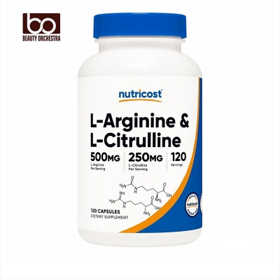Picture of Nutricost L-Arginine L-Citrulline Complex 500mg | 250 MG -120 Capsules