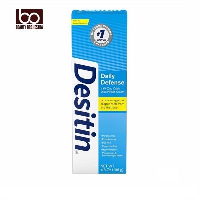 Picture of Desitin Daily Defense Baby Diaper Rash Cream with Zinc Oxide to Treat Relieve & Prevent diaper rash Hypoallergenic Dye- Phthalate- & Paraben-Free 4.8 oz