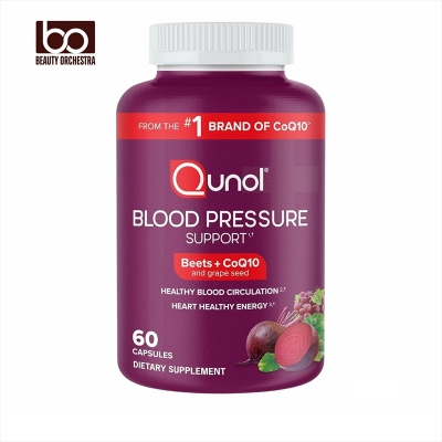 Picture of Qunol Blood Pressure Support Beets + CoQ10 + Grape Seed Extract Beet Root Capsules That Supports Healthy Blood Circulation & Heart Healthy Energy 60 Count