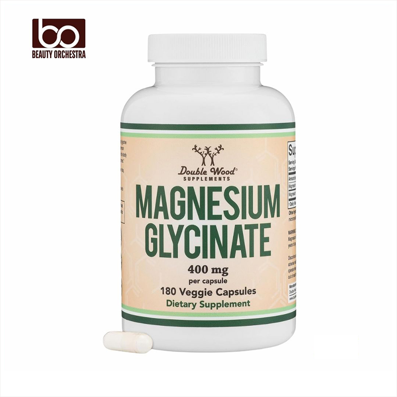 Picture of Double Wood Supplements Magnesium Glycinate 400mg 180 Capsules High Absorption Magnesium
