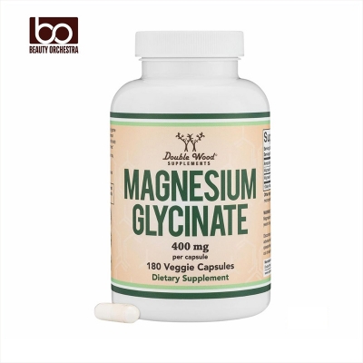 Picture of Double Wood Supplements Magnesium Glycinate 400mg 180 Capsules High Absorption Magnesium