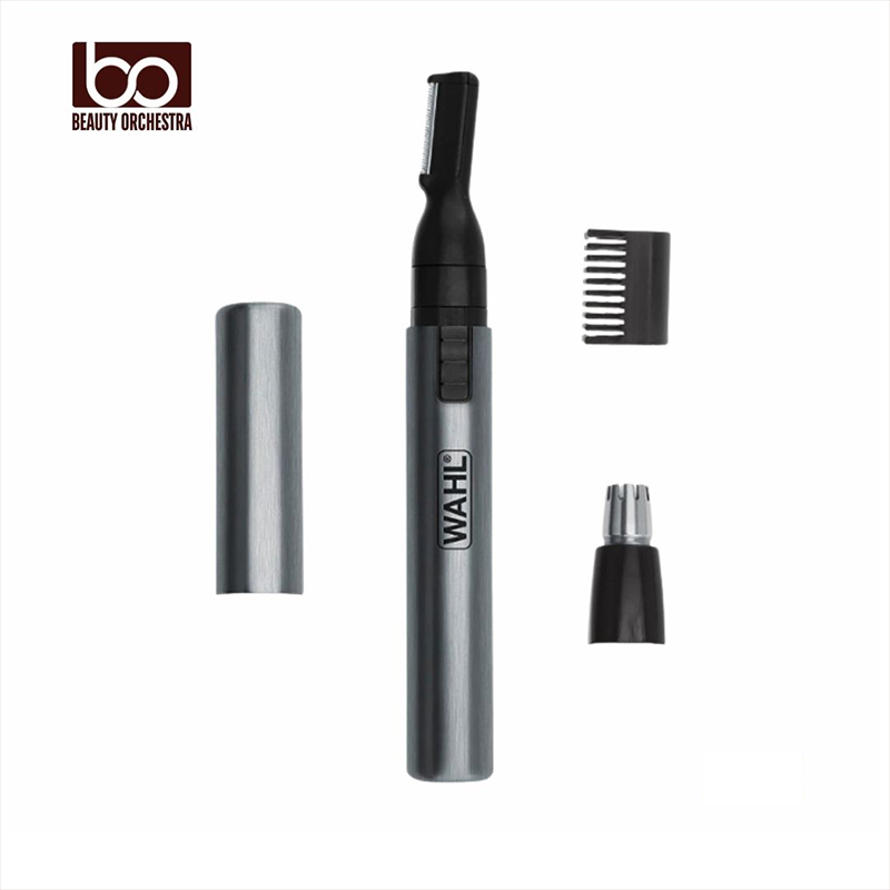 Picture of Wahl Micro Groomsman Battery Personal Trimmer for Hygienic Grooming with Rinseable Interchangeable Heads for Eyebrows Neckline Nose Ears