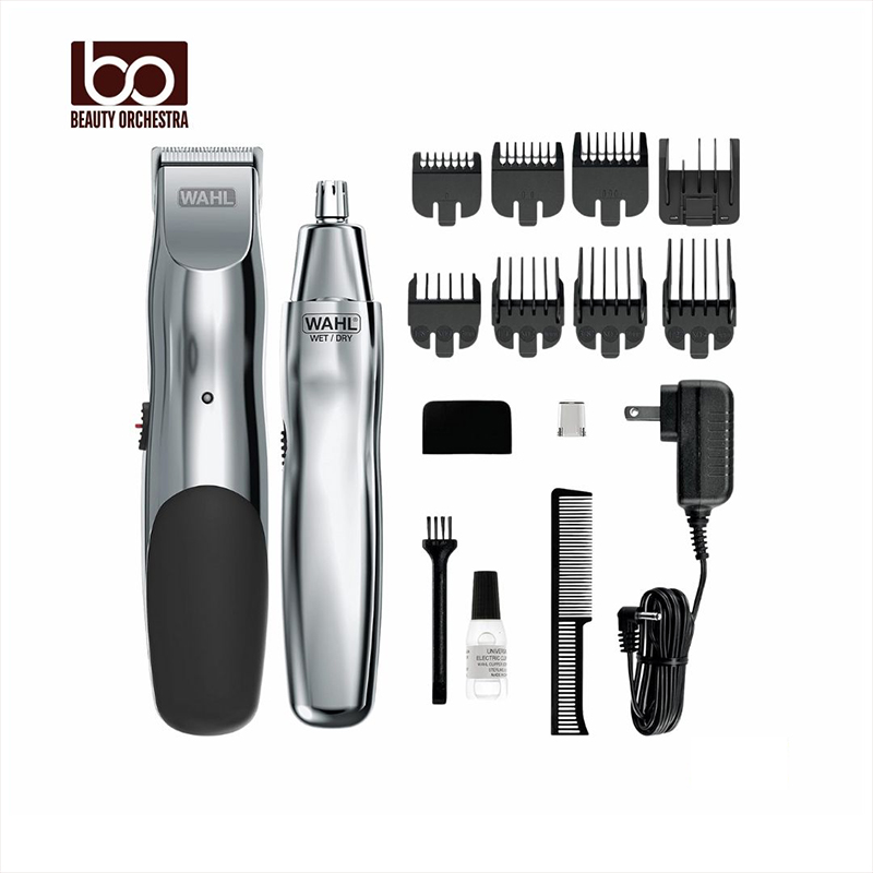 Picture of Wahl Groomsman Rechargeable Beard Trimmer kit for Mustaches Nose Hair and Light Detailing and Grooming with Bonus Wet/Dry Battery Nose Trimmer
