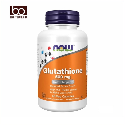 Picture of NOW Glutathione 500 mg With Milk Thistle Extract & Alpha Lipoic Acid Free Radical Neutralizer 60 Veg Capsules