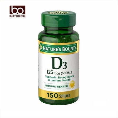 Picture of Nature's Bounty Vitamin D3 5000iu Immune and Bone Support Rapid Release 150 Softgels