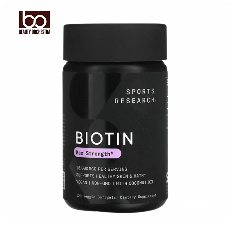 Picture of Sports Research Biotin Max Strength 10,000 mcg 120 Veggie Softgels