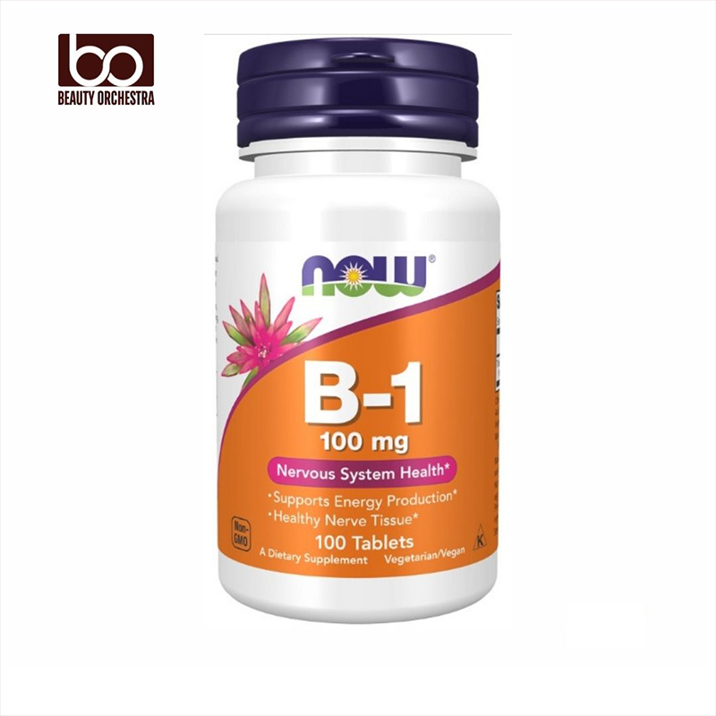 Picture of NOW Foods Supplements Vitamin B-1 100 mg Energy Production Nervous System Health 100 Tablets