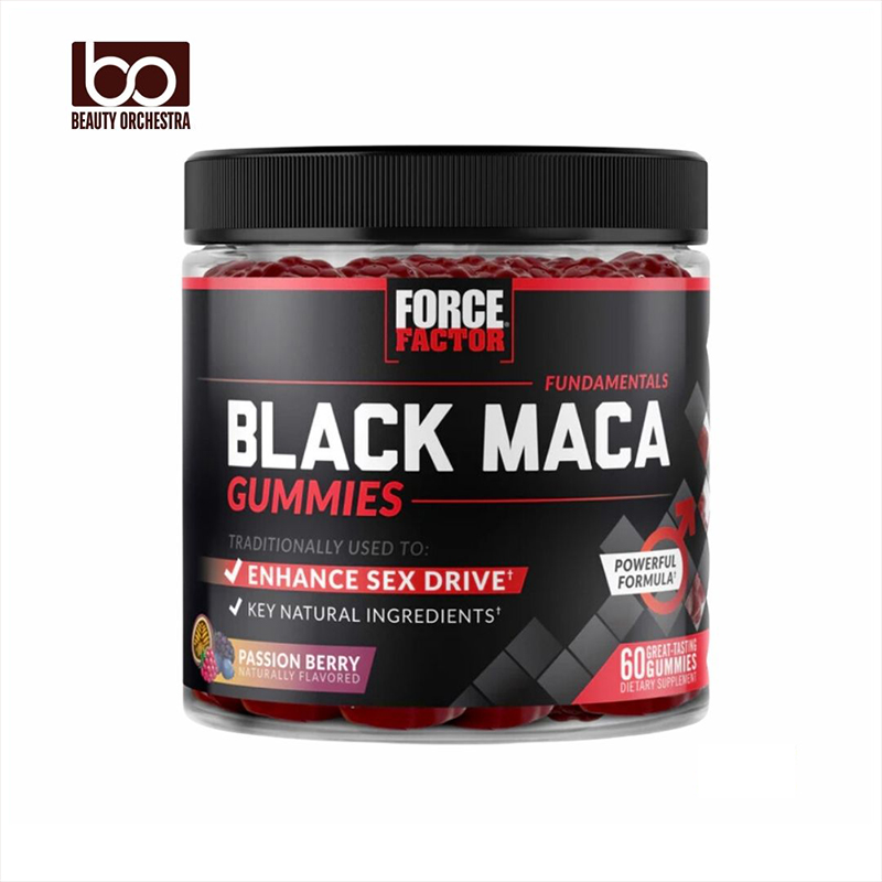 Picture of Force Factor Black Maca Gummies Black Maca Root to Enhance Male Vitality Increase Energy & Strength with BioPerine for Superior Absorption Delicious Passion Berry Flavor 60 Gummies