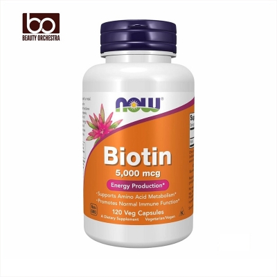 Picture of NOW Foods Biotin 5000 mcg Capsules 120 Count