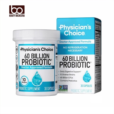 Picture of Physician's Choice Probiotics 60 billion CFU - 10 Strains + Organic Prebiotics - Immune Digestive & Gut Health - Supports Occasional Constipation Diarrhea Gas & Bloating for Women & Men - 30 Capsules