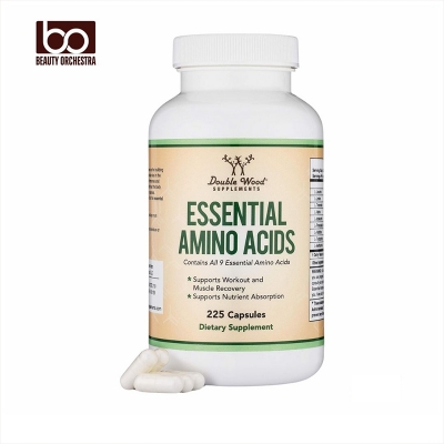 Picture of Double Wood Essential Amino Acids - 1 Gram Per Serving Powder Blend of All 9 Essential Aminos (EAA) and All Branched-Chain Aminos (BCAAs) (Leucine Isoleucine Valine) 225 Capsules Gluten Free by Double Wood