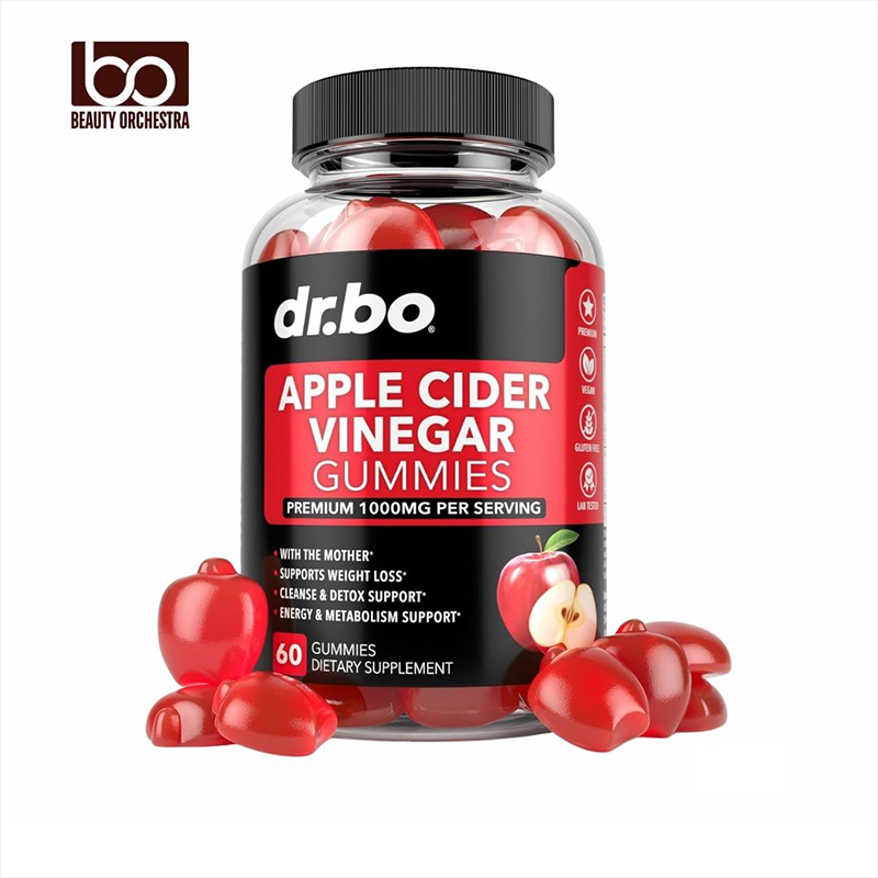 Picture of Dr Bo Apple Cider Vinegar Gummies - Natural Support for Advanced Weight Loss Detox Cleansing Digestion Plus Gut Health - ACV Gummies Supplements with 1000MG Apple Cider Vinegar Gummy with The Mother