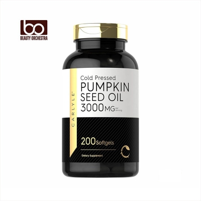 Picture of Carlyle Pumpkin Seed Oil | 3000mg | 200 Softgel Capsules | Non-GMO and Gluten Free Formula | Cold Pressed Dietary Supplement