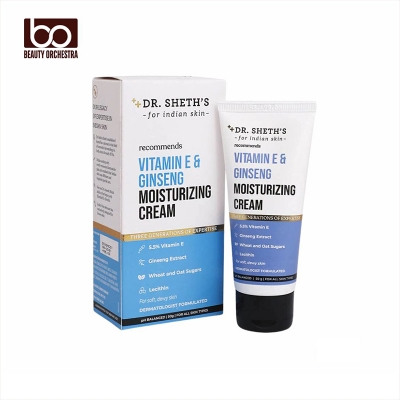 Picture of Dr. Sheth's Vitamin E & Ginseng Face Moisturizer Cream for Instant Hydration Non-Greasy Fast-Absorbing for All Skin Types for Women & Men 50g