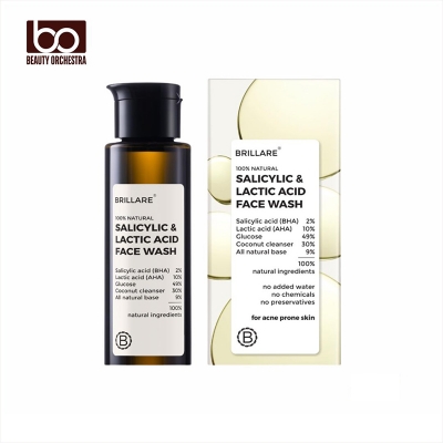 Picture of Brillare Salicylic & Lactic Acid Face Wash Useful for Clear Acne Prone Skin 100% Natural with Salicylic Acid