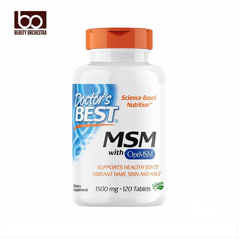 Picture of Doctors Best MSM Supports Hair Skin Nails & Joints 1500 mg 120 Tablets
