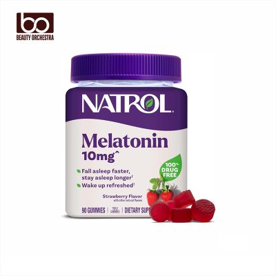 Picture of Natrol Melatonin Gummies Sleep Support for Adults 10 mg Melatonin Supplement for Sleeping 90 Strawberry Gummies