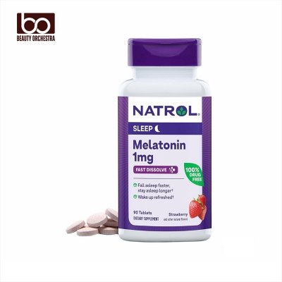 Picture of Natrol Melatonin 1mg, Melatonin Supplements for Restful Sleep, Sleep Support for Adults, 90 Strawberry-Flavored Tablets, Up to a 90 Day Supply - (Exp - May 31- 2025)