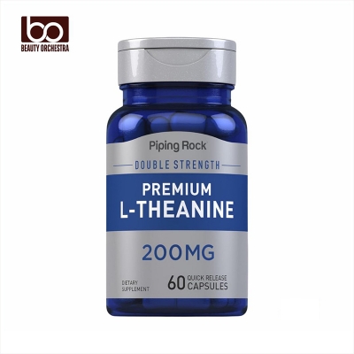 Picture of Piping Rock Double Strength Premium L-Theanine 200mg Supplement 60 Capsules