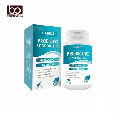 Picture of Canlist Probiotics 120 Billion CFUs 18 Strains 3 Prebiotics 60 Vegetarian Capsules