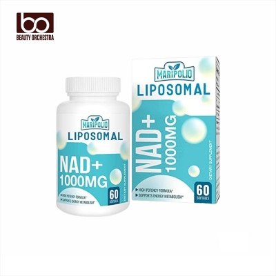 Picture of Maripolio Liposomal NAD+ Supplement 1000 mg for Anti-Aging and Cell Regeneration Brain Function 60 Softgels (USA)