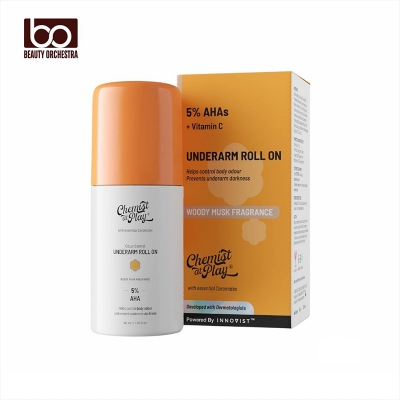Picture of Chemist at Play UnderArm Roll-On with 5% AHA Lactic Acid & 1% Mandelic Woody Musk Fragrance 40ml