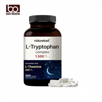 Picture of Naturebell L-Tryptophan 1500mg with L Theanine 200mg- 300 Capsules