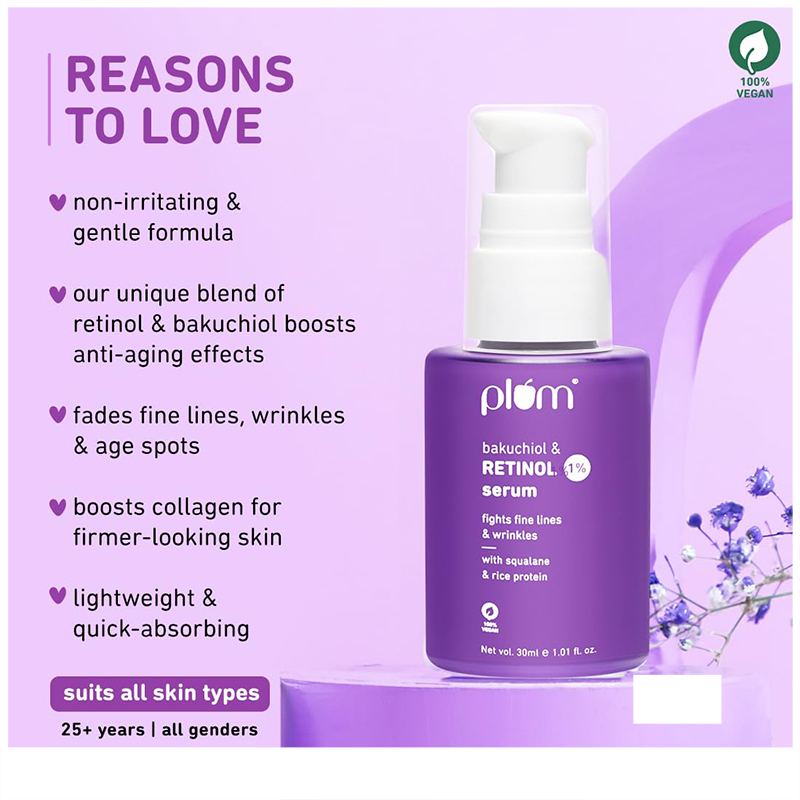 Picture of Plum 1% Retinol Serum with Bakuchiol 30ml