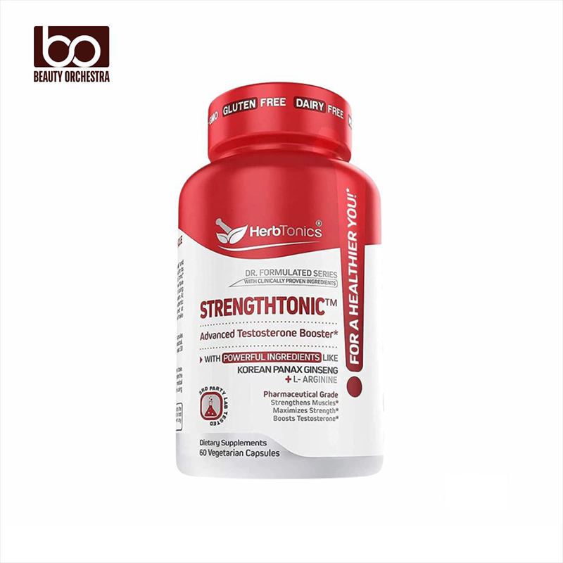 Picture of Herbtonics Strengthtonic Testosterone Booster for Men Male Enhancing Pills - 60 Capsules