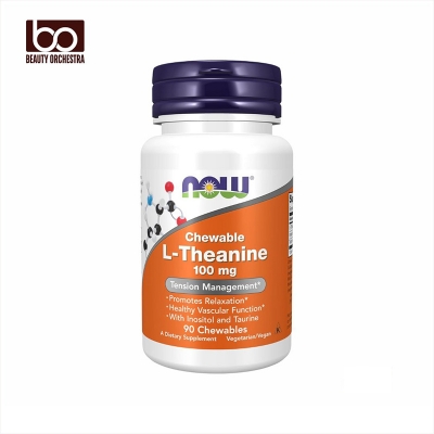 Picture of NOW L-Theanine 100 mg with Inositol and Taurine 90 Chewables