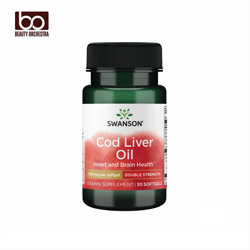 Picture of Swanson Cod Liver Oil - Double Strength 700 mg 30 Softgels