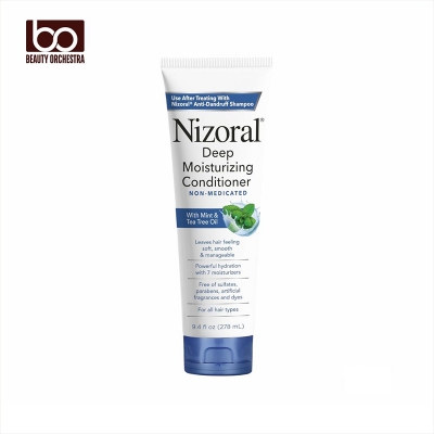 Picture of Nizoral Deep Moisturizing Conditioner with Mint & Tea Tree Oil for All Hair Types - Free of Sulfates, Parabens, Artificial Fragrances and Dyes, 9.4 oz (278 ml)