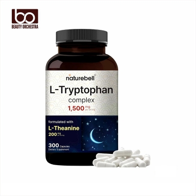 Picture of NatureBell L Tryptophan 1300mg with L Theanine 200mg 300 Capsules