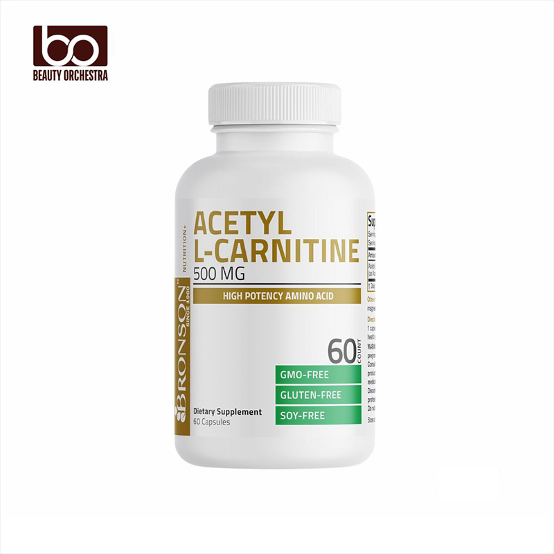 Picture of Bronson Acetyl L-Carnitine 500 MG High Potency Amino Acid 60 Capsules