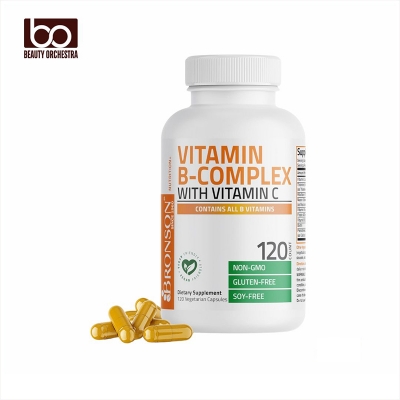 Picture of Bronson Vitamin B Complex with Vitamin C 120 Vegetarian Capsules