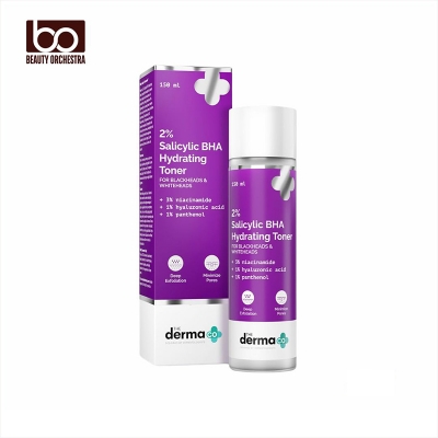 Picture of The Derma Co 2% Salicylic BHA Hydrating Toner | BHA Liquid Facial Exfoliant-Removes Blackheads & Whiteheads 150 ml