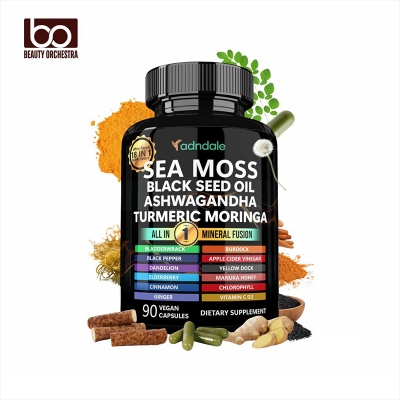 Picture of Adndale Sea Moss Black Seed Oil Ashwagandha Turmeric Moringa 90 capsules