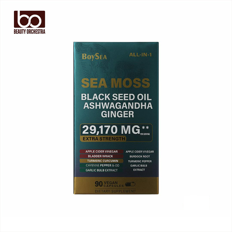 Picture of Boysea Sea Moss Black Seed Oil Ashwagandha Ginger 29,170 mg - 90 Capsules