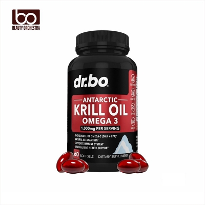 Picture of Dr. bo Krill Oil Omega 3 500mg Antarctic Krill Oil 1000mg - 60 Softgels
