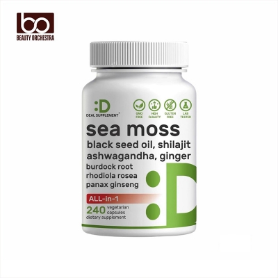 Picture of DEAL SUPPLEMENT Sea Moss 3000mg Black Seed Oil 2000mg Ashwagandha 600mg Ginger - 240 Veggie Capsules